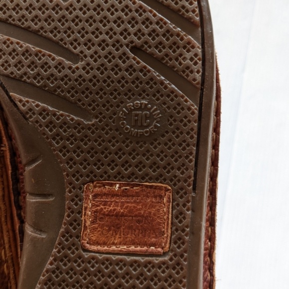 JOHNSTON & MURPHY brown leather slip-on loafers - Picture 8 of 10